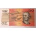 AUSTRALIA 1990 . TWENTY 20 DOLLARS BANKNOTE . ERROR . PARTIAL OFFSET PRINTING